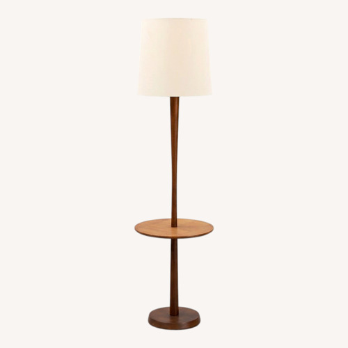 Used Mid-Century Walnut Floor Lamp / Table  for sale on AptDeco