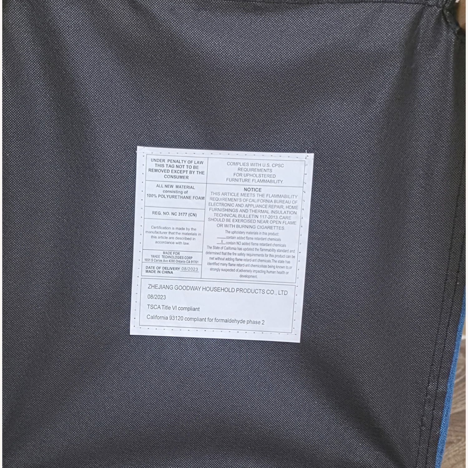 Yaheetech Blue Parson Fabric Dining Chair - image-3
