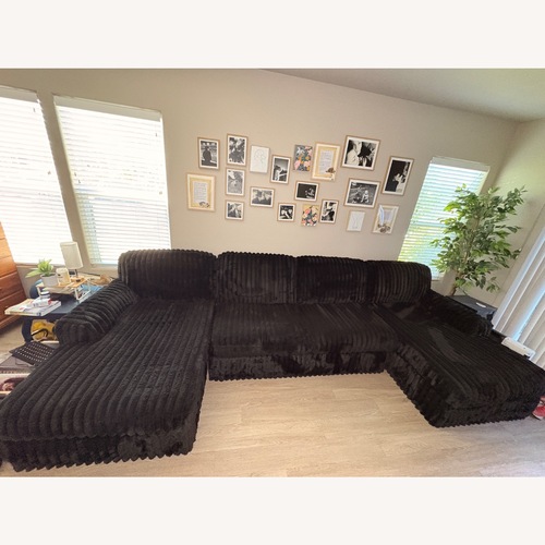 Used Ashley Furniture Midnight Madness Black 3+ Piece Sectional for sale on AptDeco