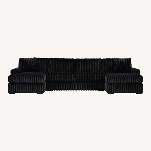 Used Ashley Furniture Midnight Madness Black 3+ Piece Sectional for sale on AptDeco