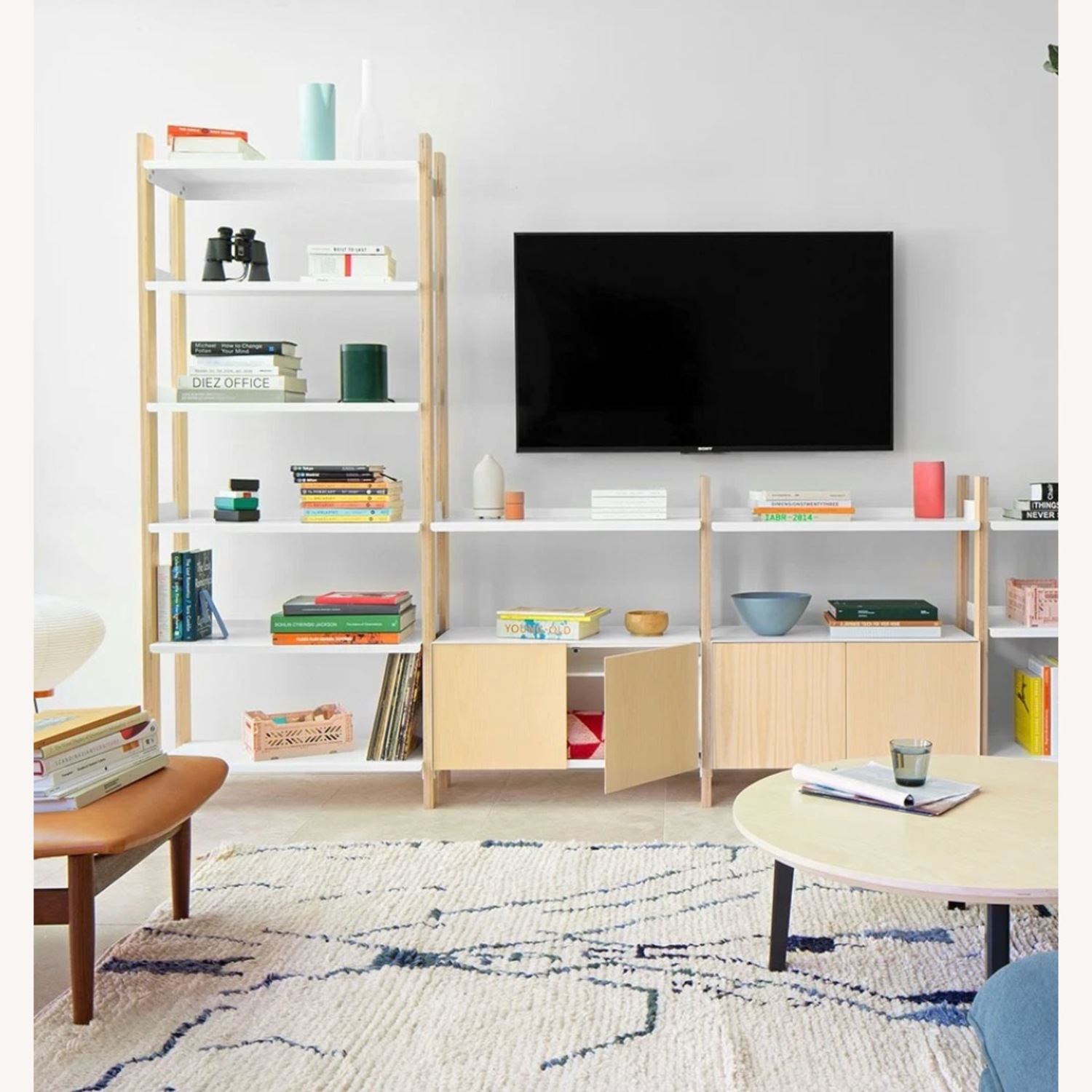 Floyd The Shelving System White Wood Bookcase - image-6