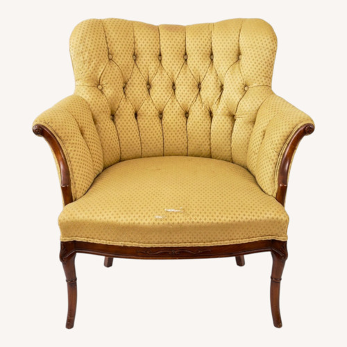Used Vintage/Antique Finds Gold Fabric Armchair for sale on AptDeco