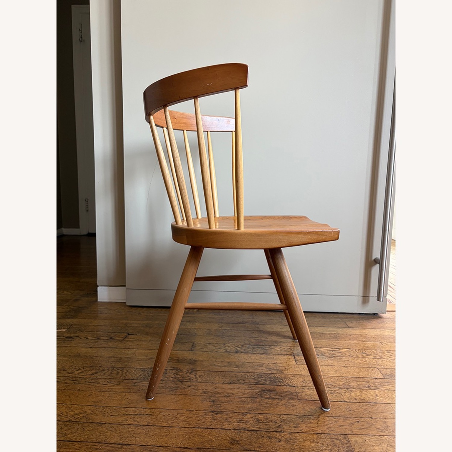 Knoll Nakashima Light Brown Wood Dining Chairs - image-3