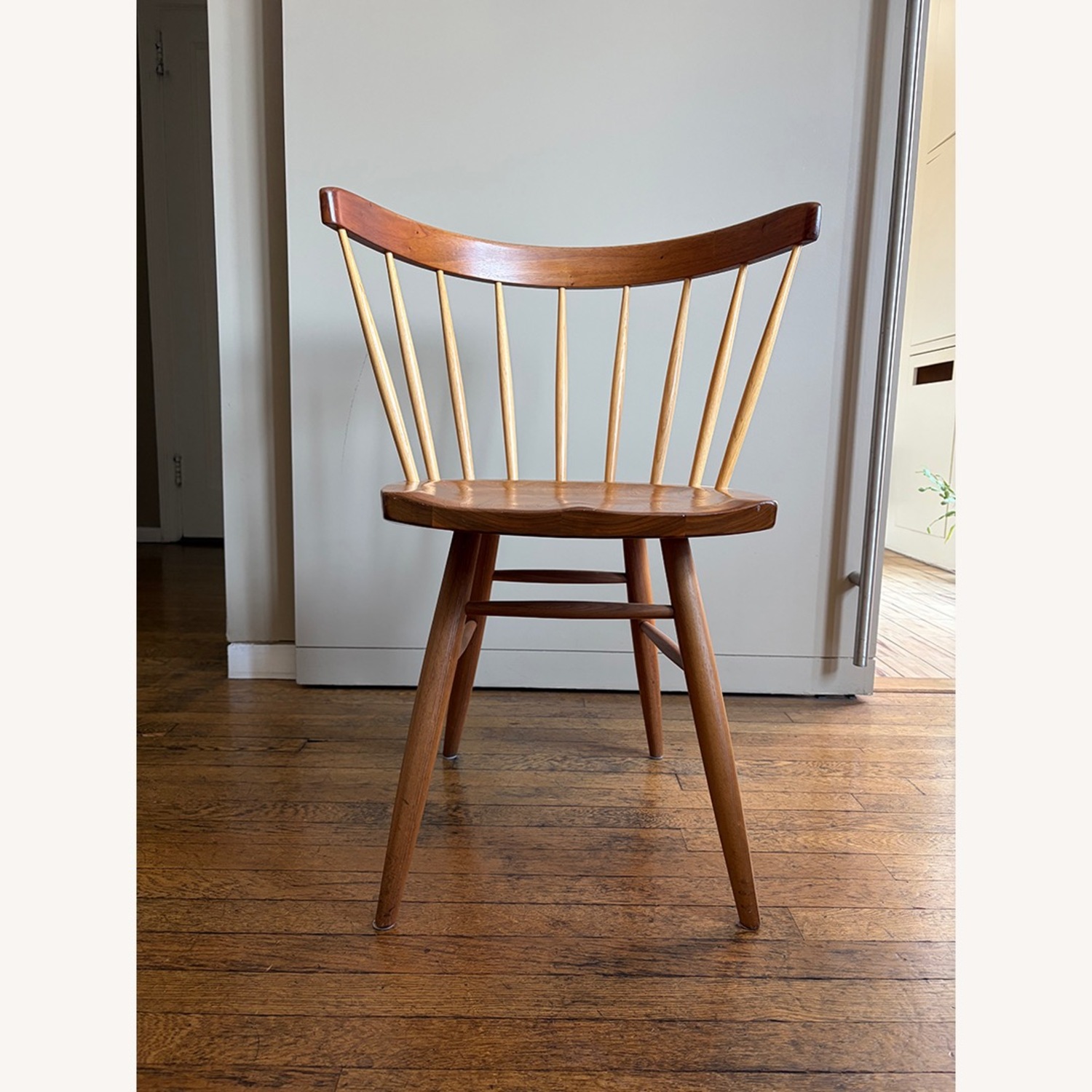 Knoll Nakashima Light Brown Wood Dining Chairs - image-2