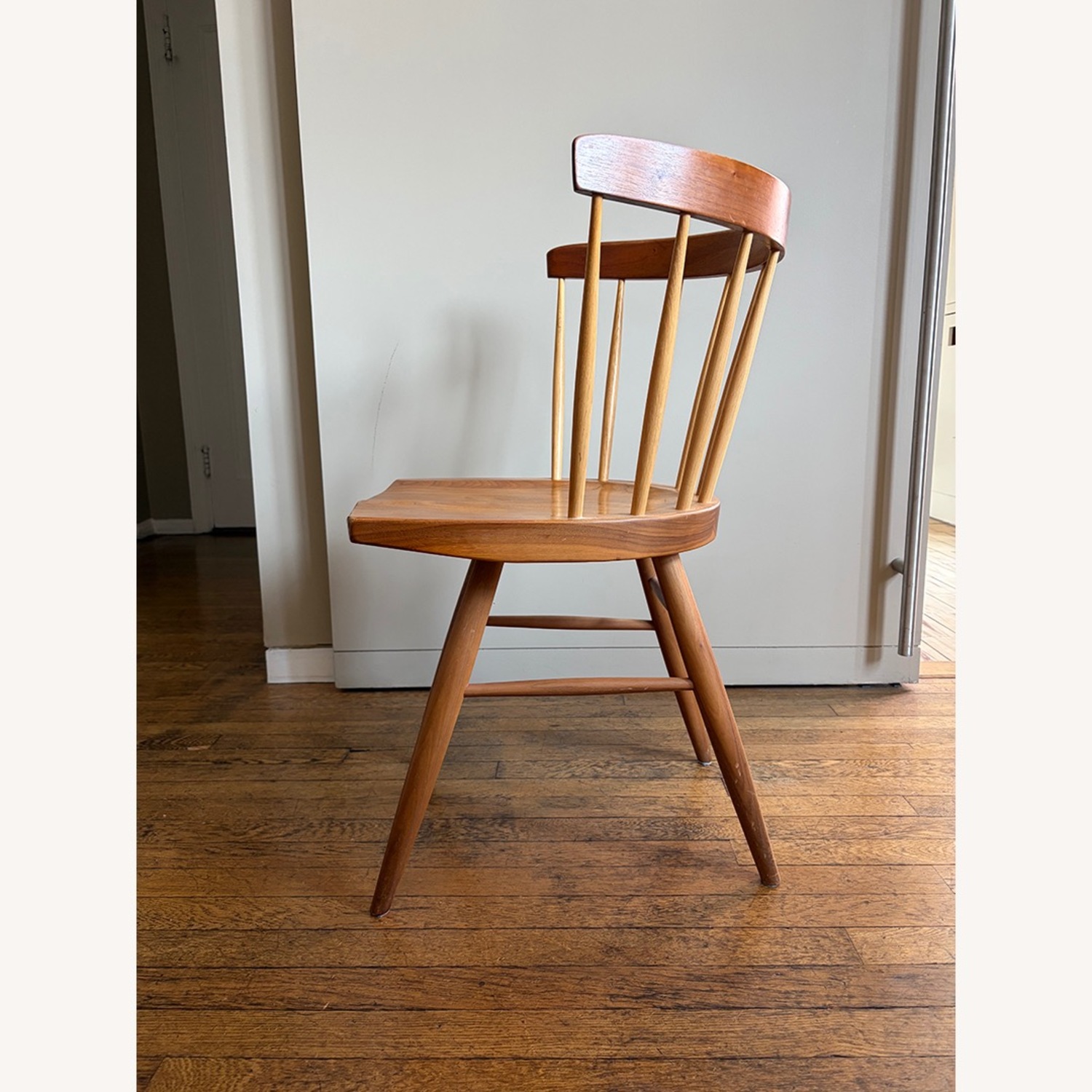 Knoll Nakashima Light Brown Wood Dining Chairs - image-4