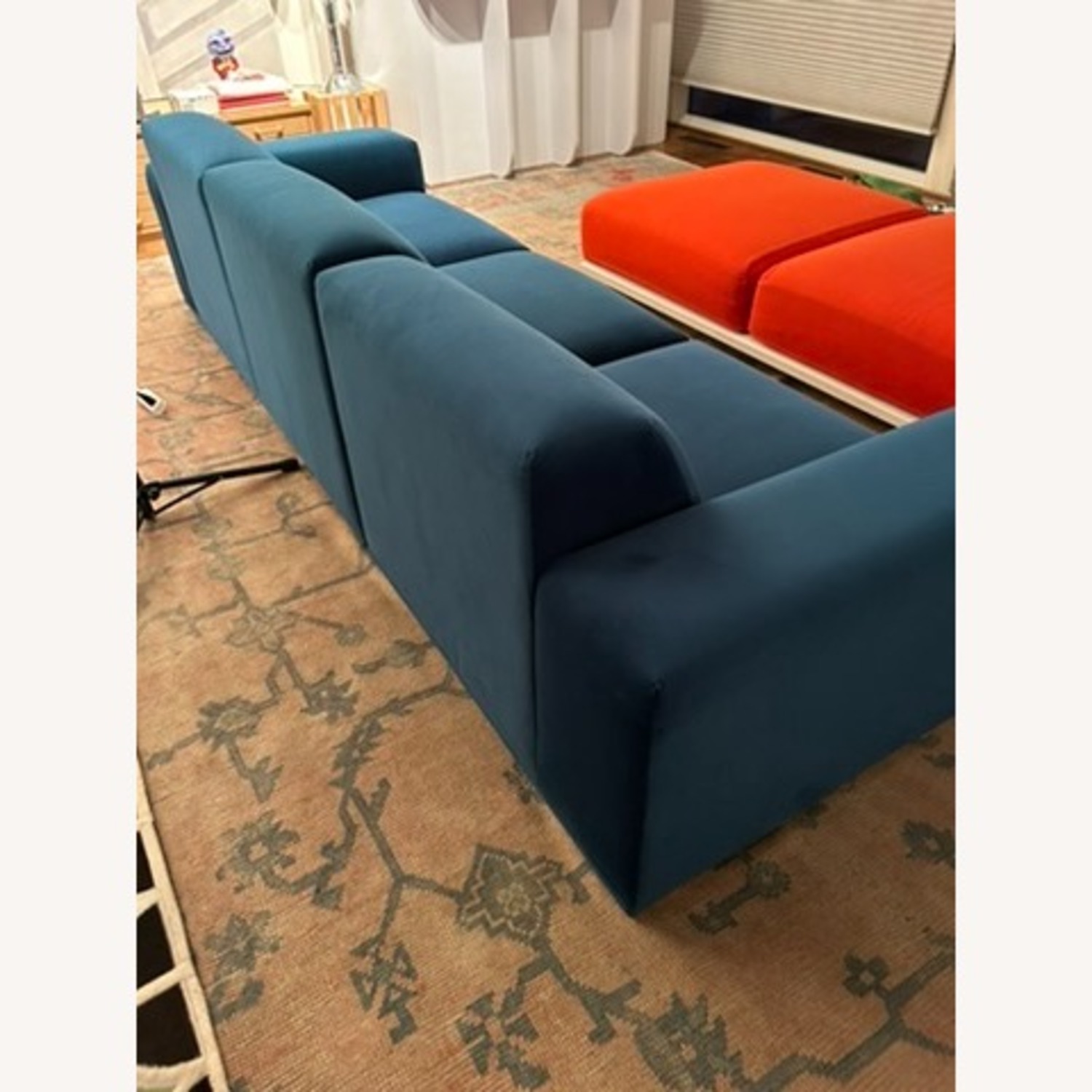 Castlery Johnathon Blue Velvet 3+ Piece Sectional - image-3