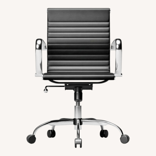 Used Modern Black Leather Office Chair for sale on AptDeco