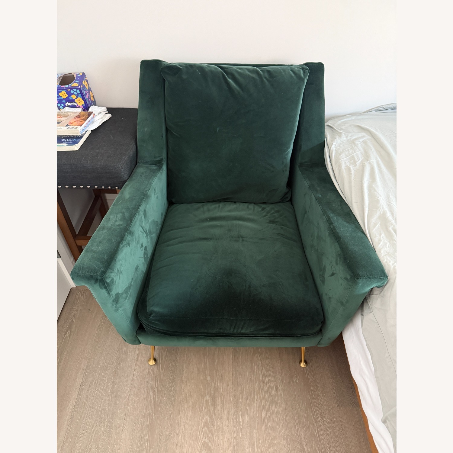 West Elm Carlo Mid-Century Chair - Metal Legs - image-1
