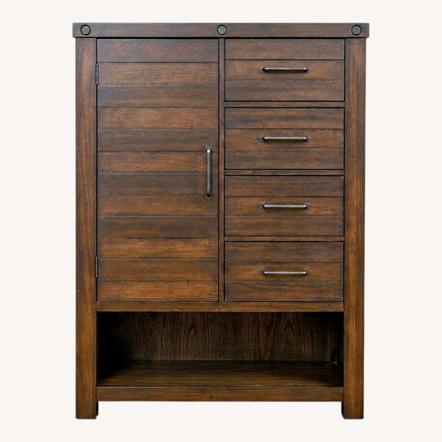 Bob's Discount Furniture Dark Brown Wood Dresser - image-0
