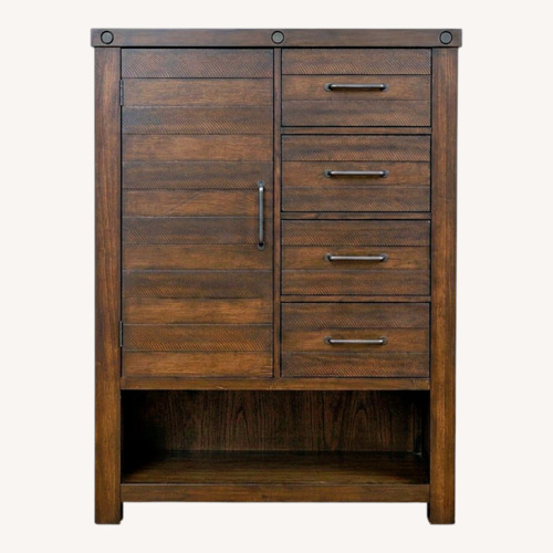 Used Bob's Discount Furniture Dark Brown Wood Dresser for sale on AptDeco