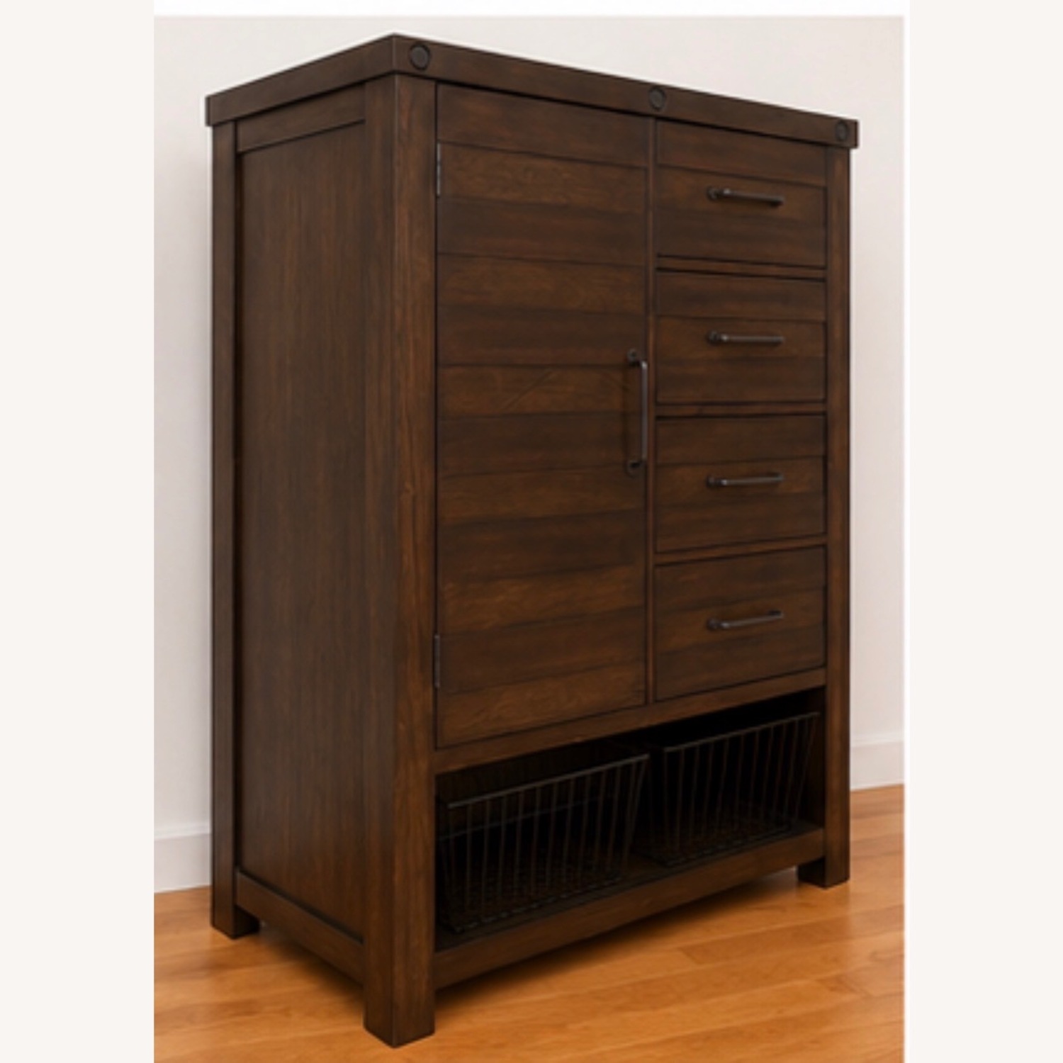Bob's Discount Furniture Dark Brown Wood Dresser - image-3