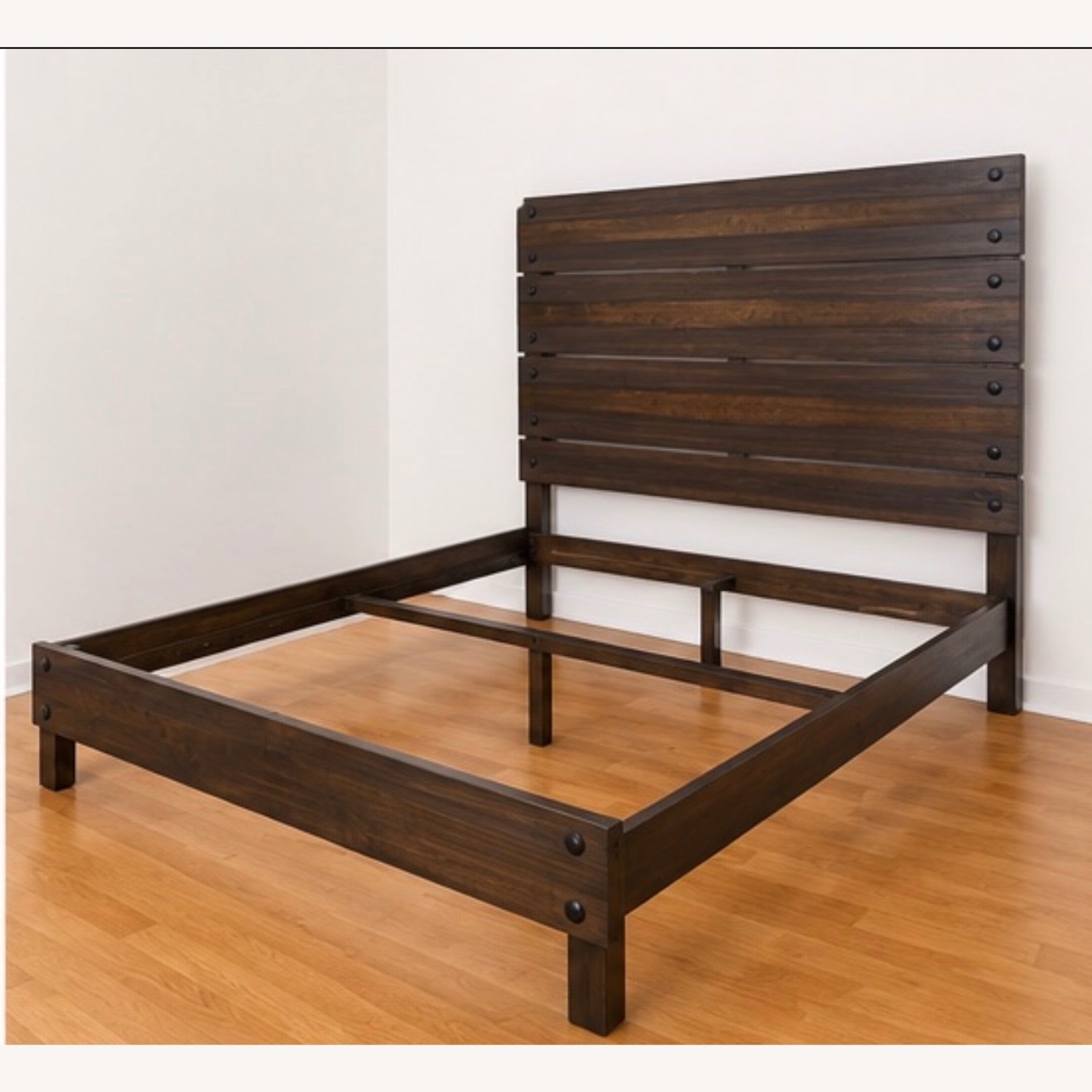 Bob's Discount Furniture Dark Brown Queen Bed - image-3