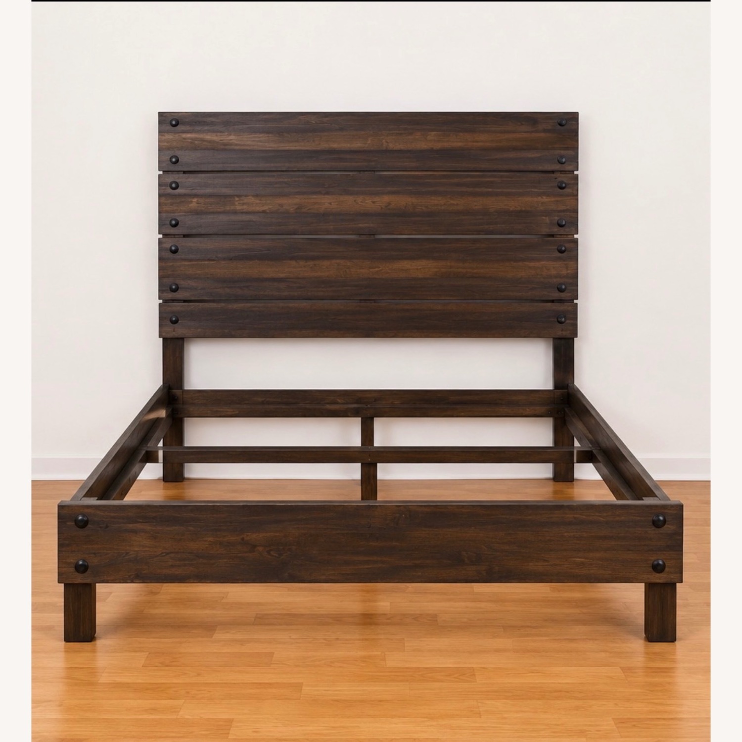 Bob's Discount Furniture Dark Brown Queen Bed - image-1