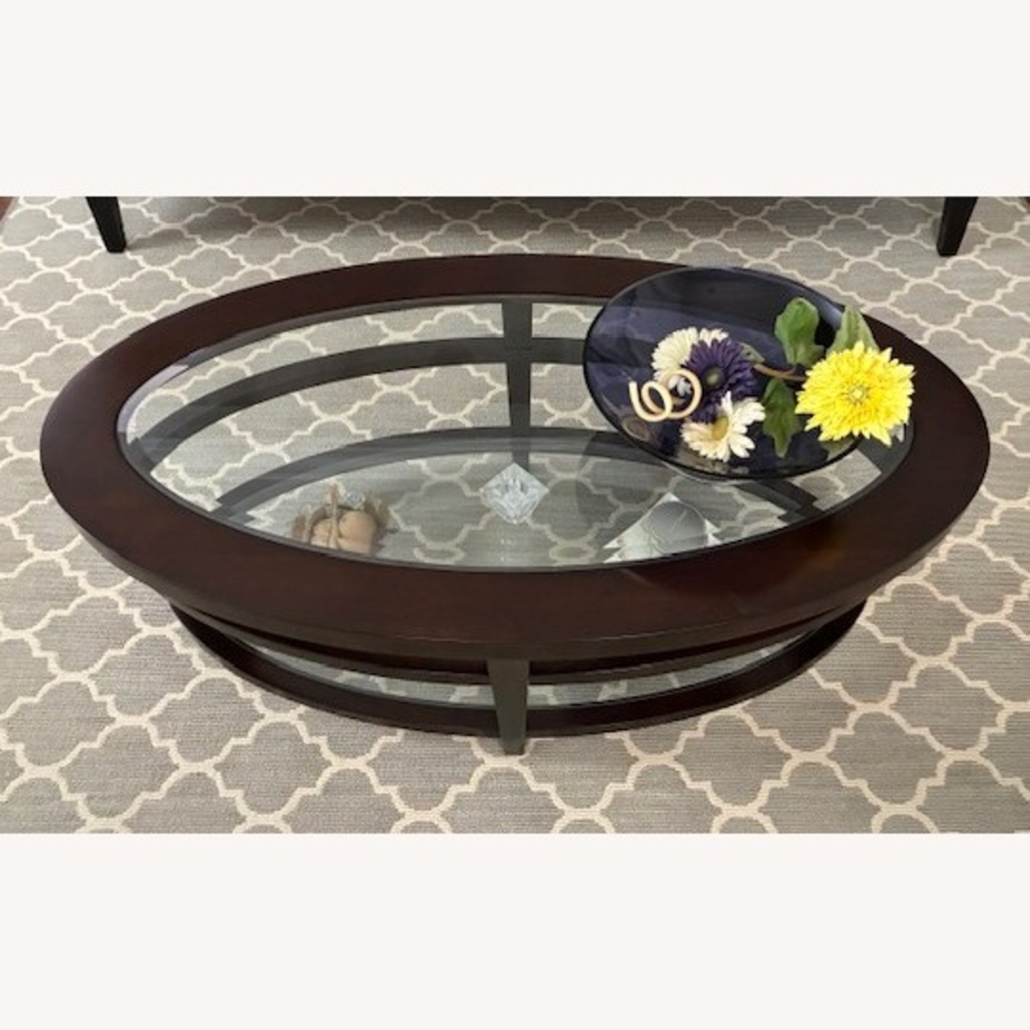 Walter E. Smithe Wood and Glass Coffee Table - image-2