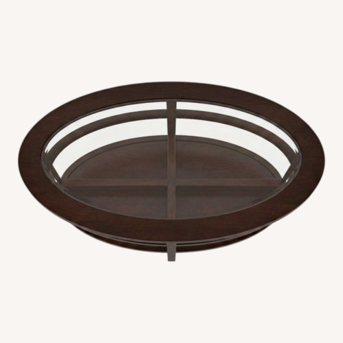 Used Walter E. Smithe Wood and Glass Coffee Table for sale on AptDeco