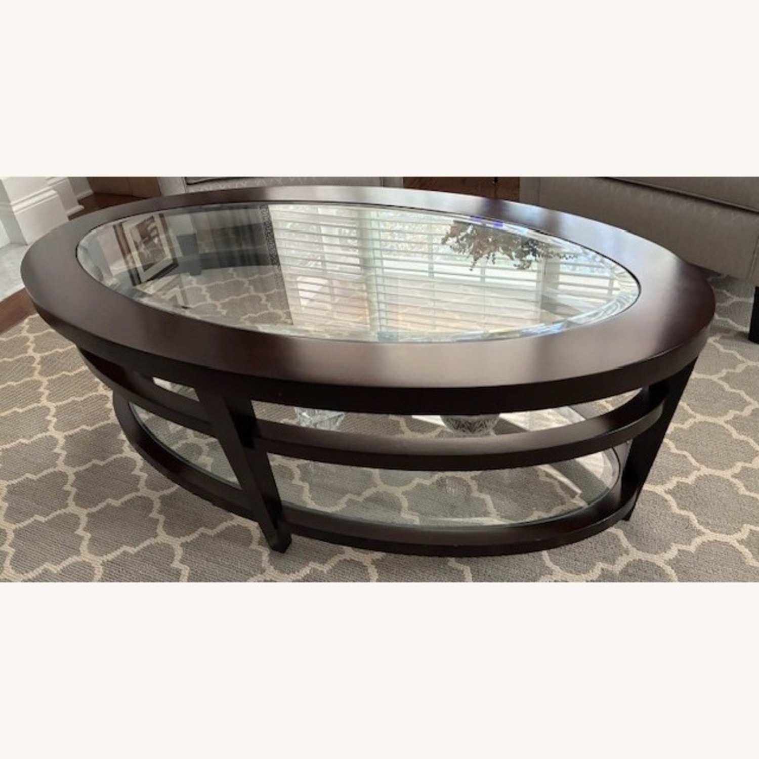 Walter E. Smithe Wood and Glass Coffee Table - image-3