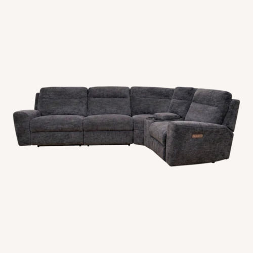 Used Bob's Discount Furniture Blue 3+ Piece Sectional for sale on AptDeco