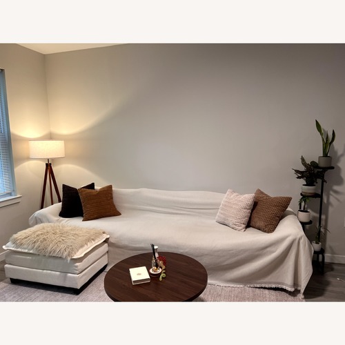 Used Amazon Natural Fabric Throw for sale on AptDeco