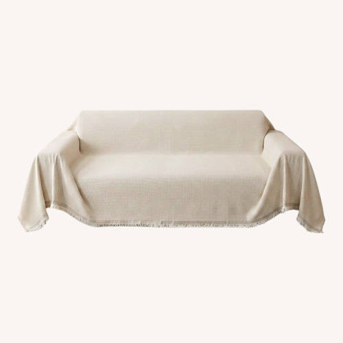 Used Amazon Natural Fabric Throw for sale on AptDeco