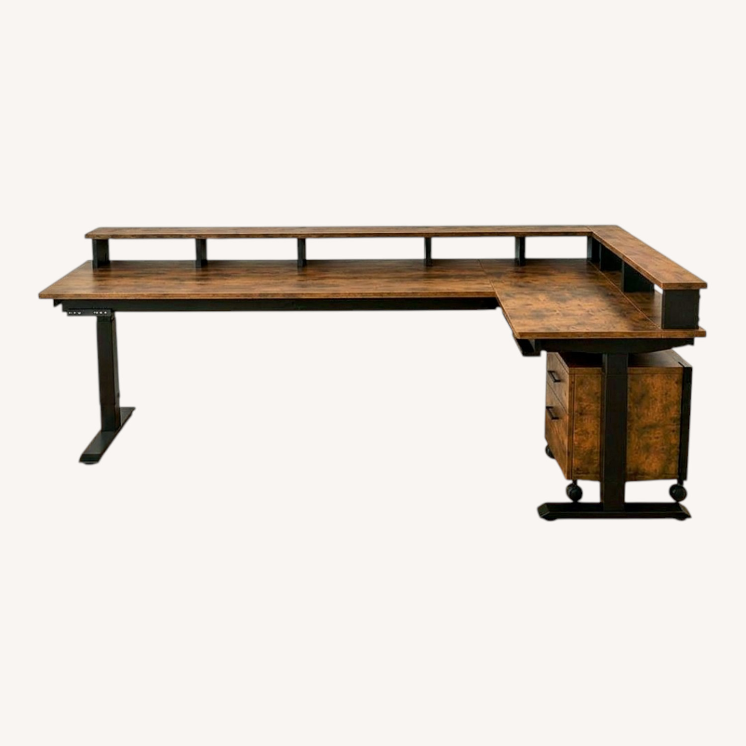 Light Brown Wood Desk - image-0