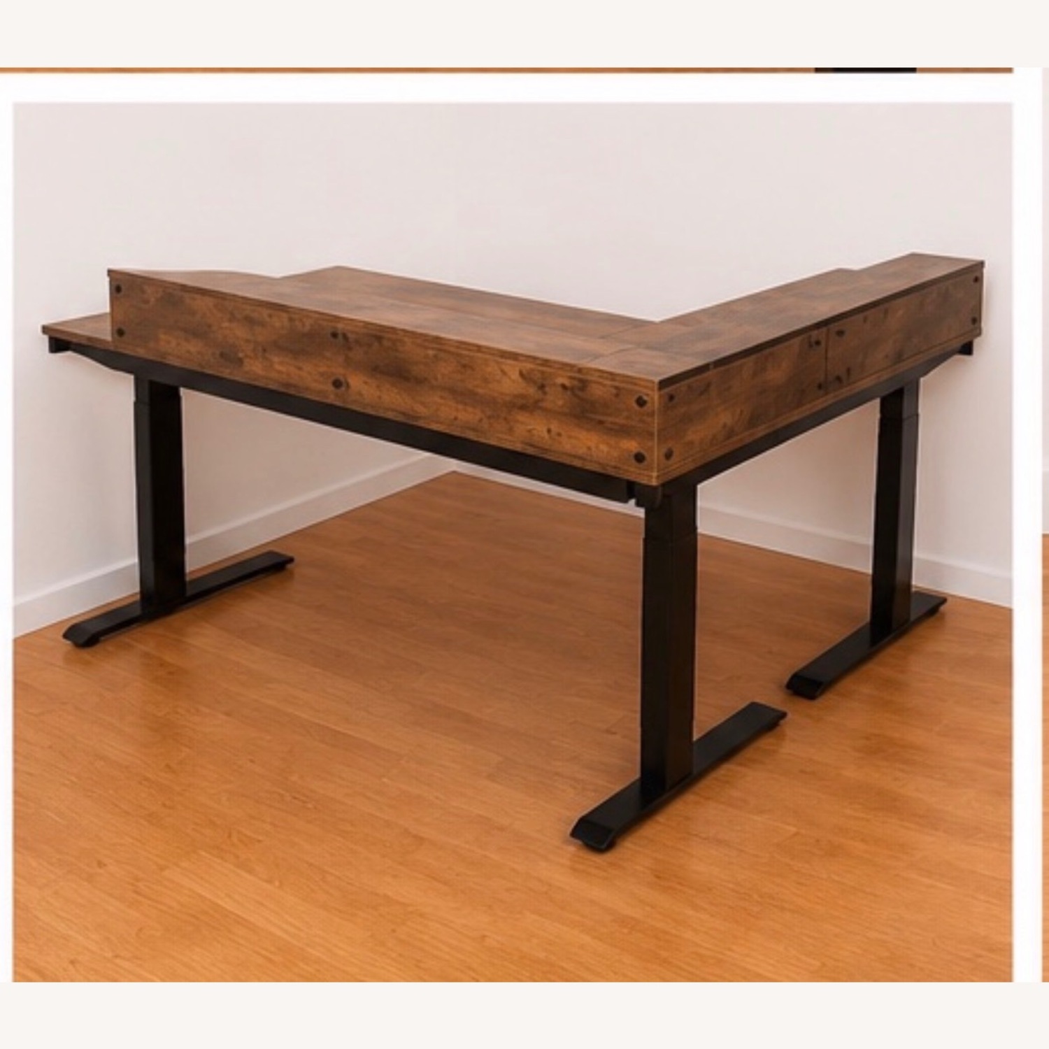 Light Brown Wood Desk - image-3