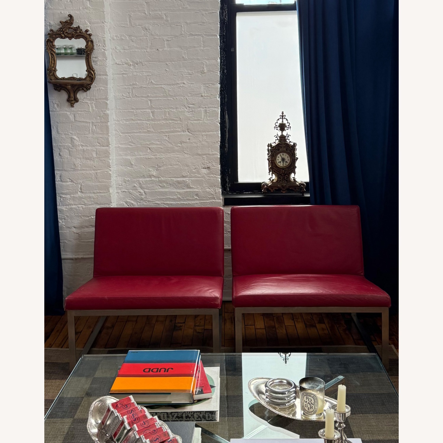 Fabien Baron B.2 Red Leather Lounge Chair - image-4