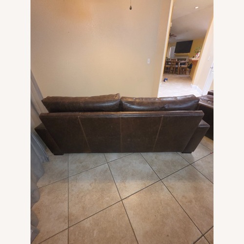 Used Restoration Hardware leather Cushion Sofa for sale on AptDeco