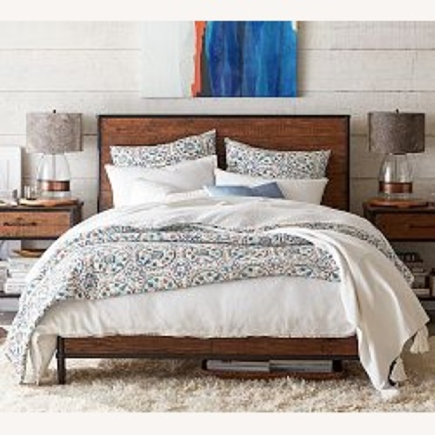 Pottery Barn Juno Dark Brown Wood King Bed - image-4