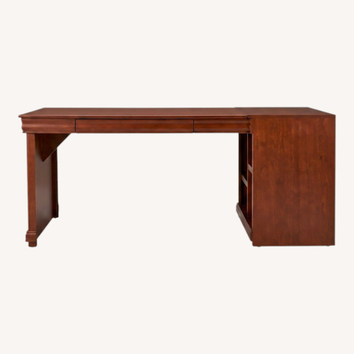 Used Vintage Cherry Wood Executive Desk W Return for sale on AptDeco