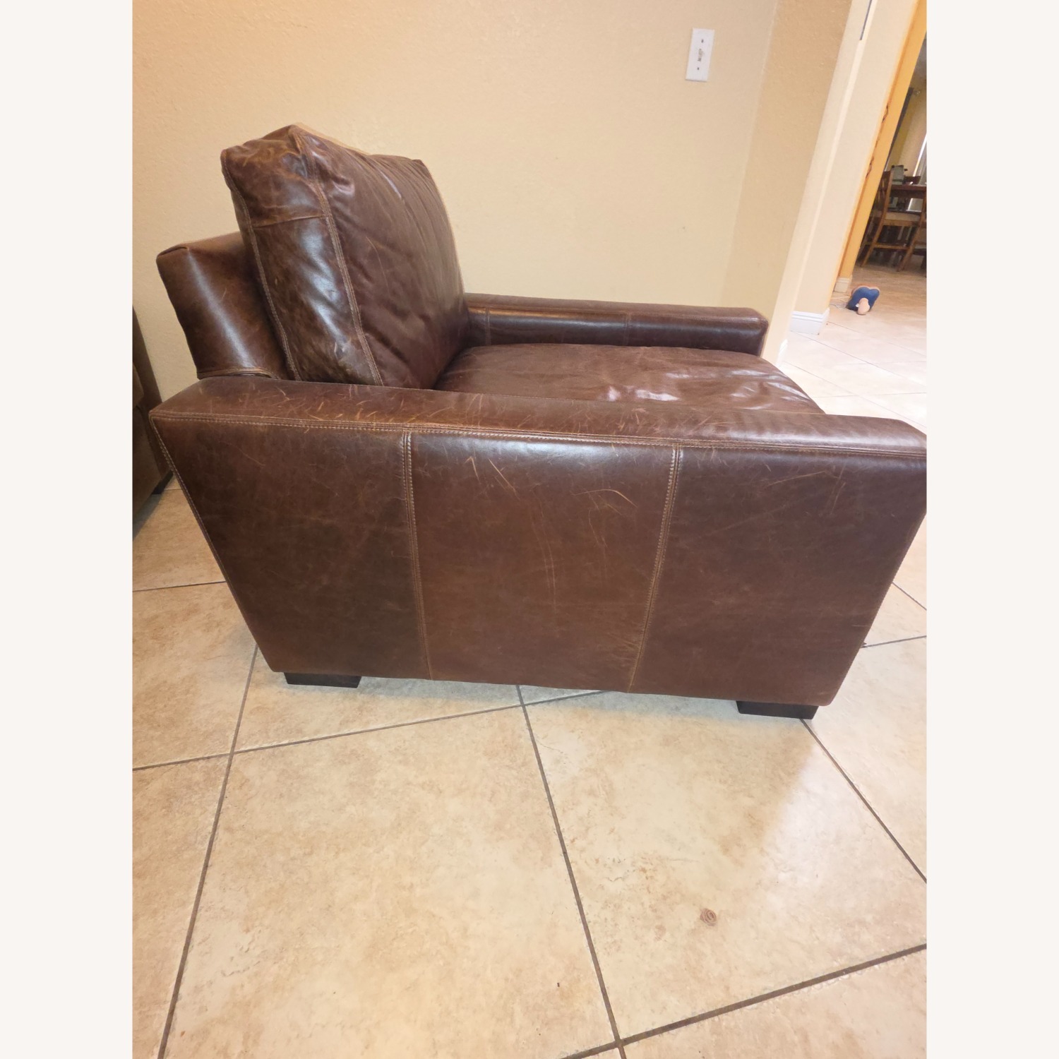 Restoration Hardware Maxwell Leather Chair - image-3