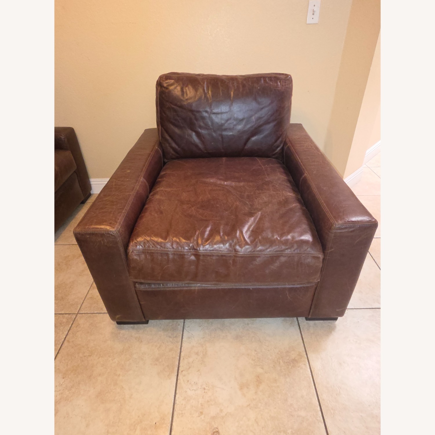 Restoration Hardware Maxwell Leather Chair - image-2