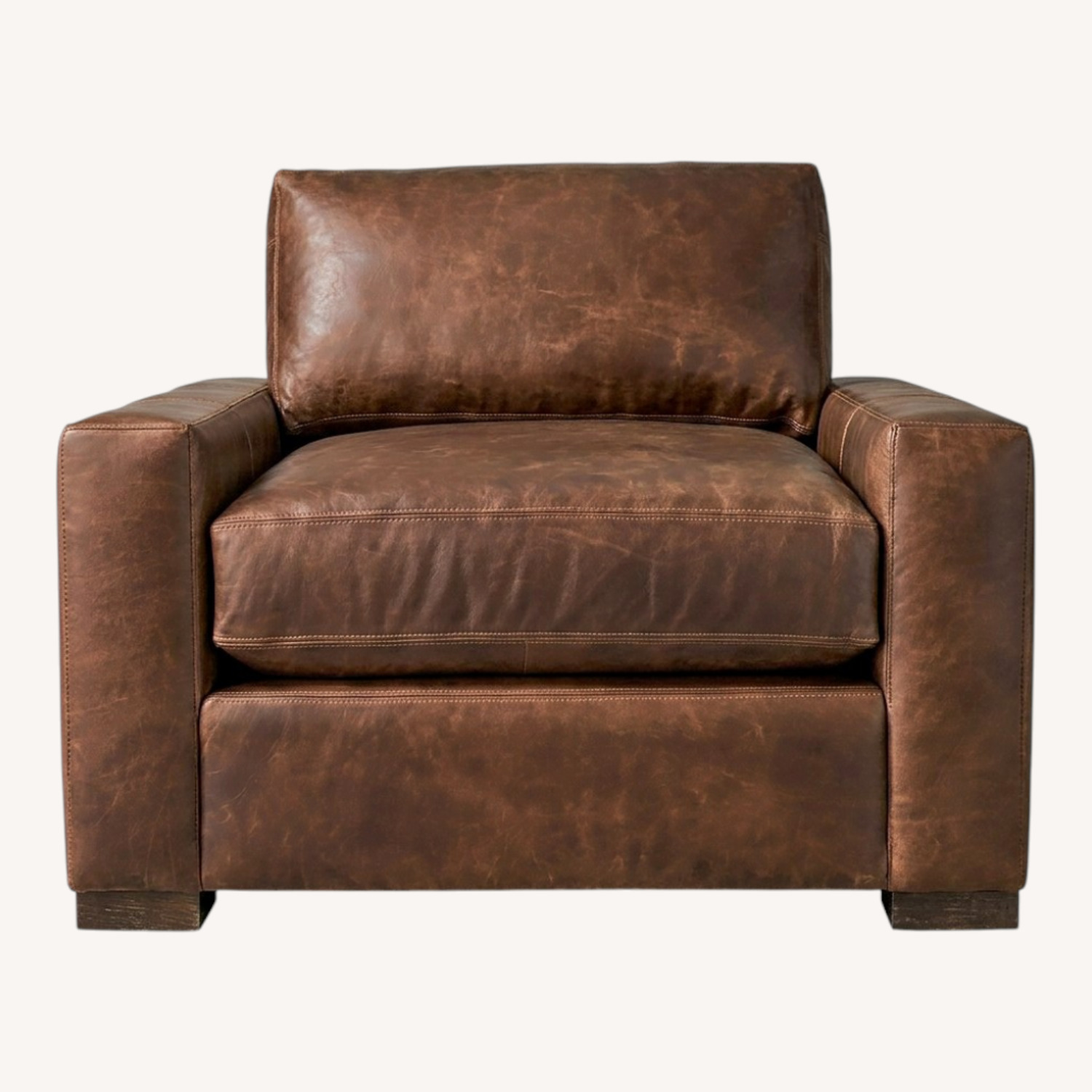 Restoration Hardware Maxwell Leather Chair - image-0