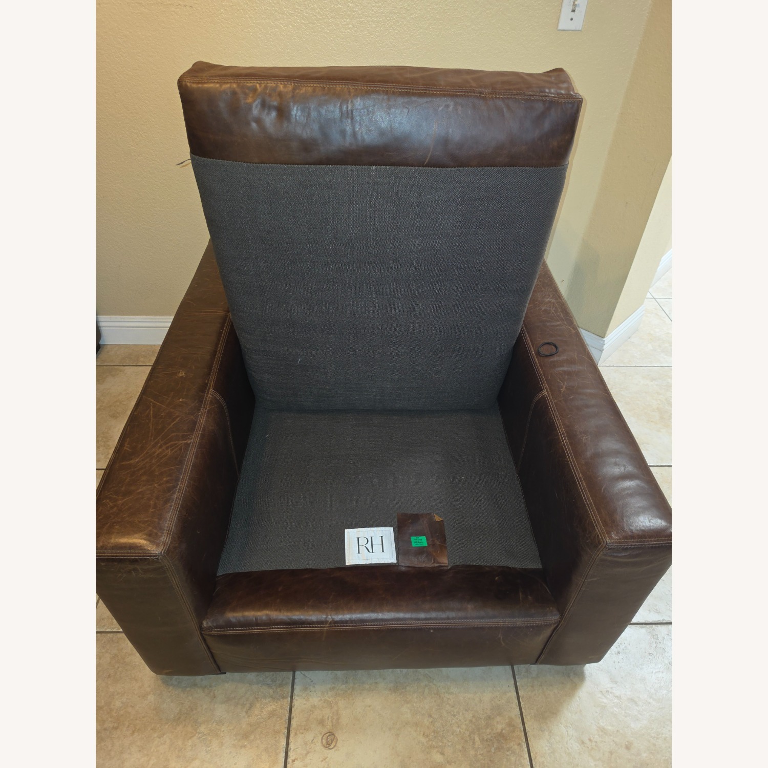 Restoration Hardware Maxwell Leather Chair - image-1