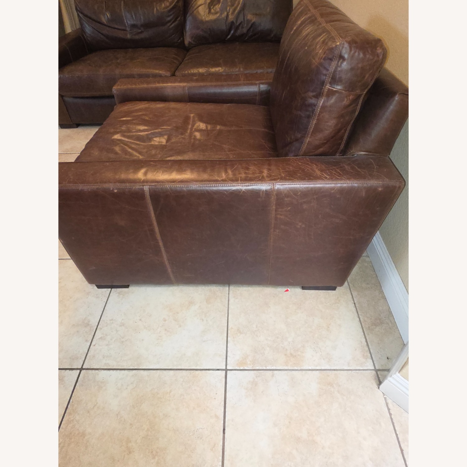 Restoration Hardware Maxwell Leather Chair - image-4