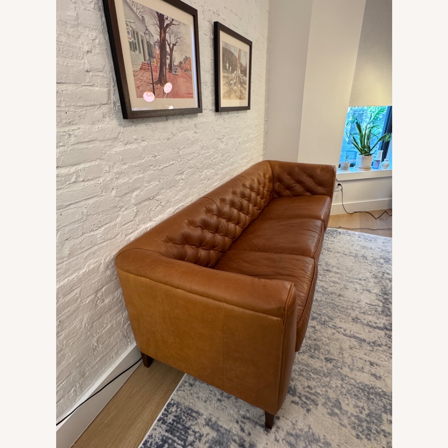 Poly and Bark Light Brown Leather 3+ Seater Sofa - image-2
