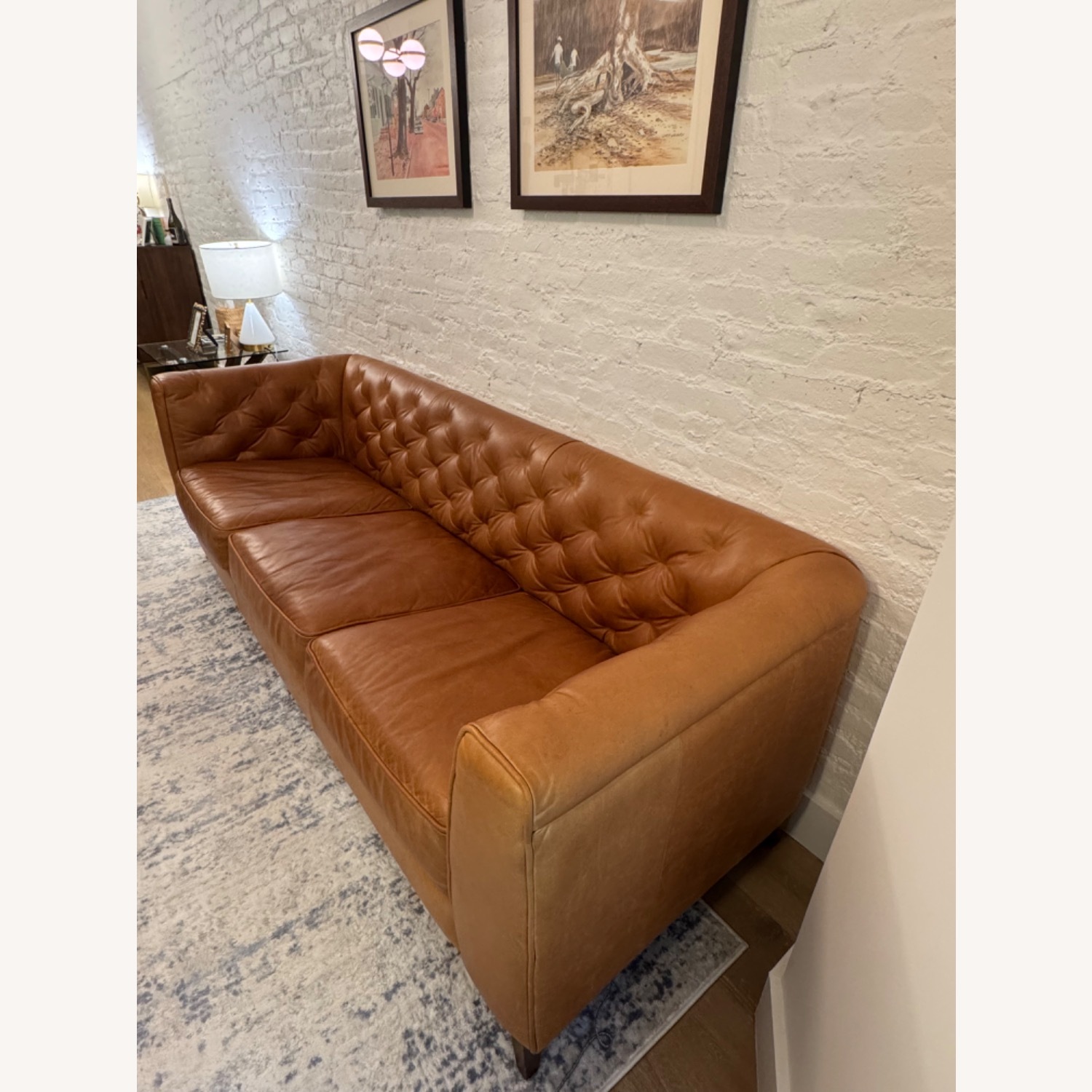 Poly and Bark Light Brown Leather 3+ Seater Sofa - image-3