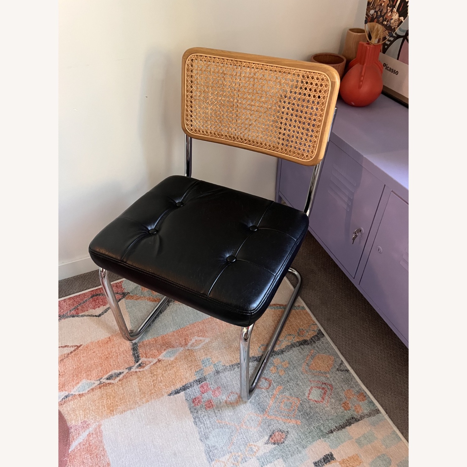 Wayfair Bayou Breeze Black Leather Dining Chairs - image-1