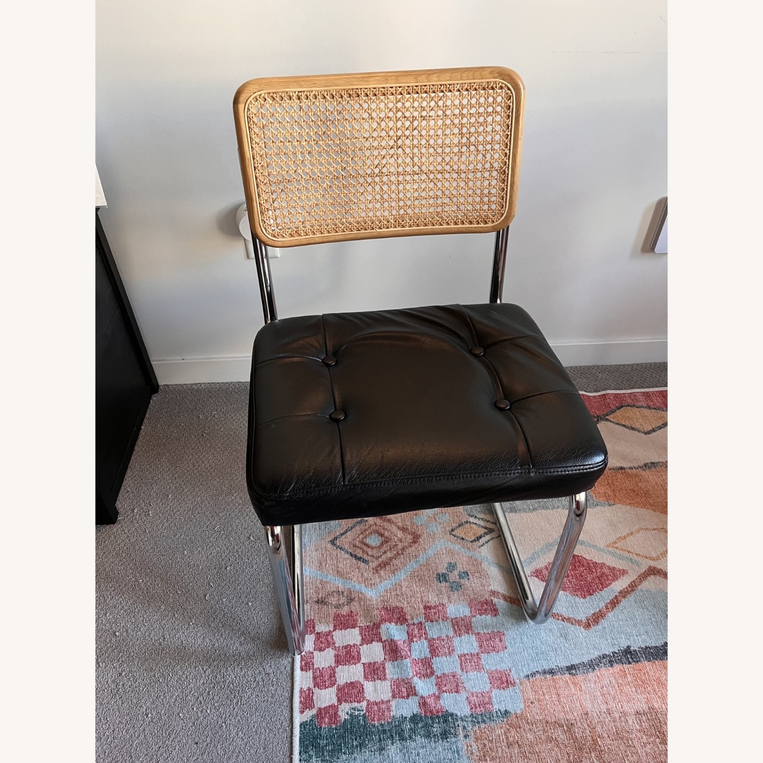 Wayfair Bayou Breeze Black Leather Dining Chairs - image-3