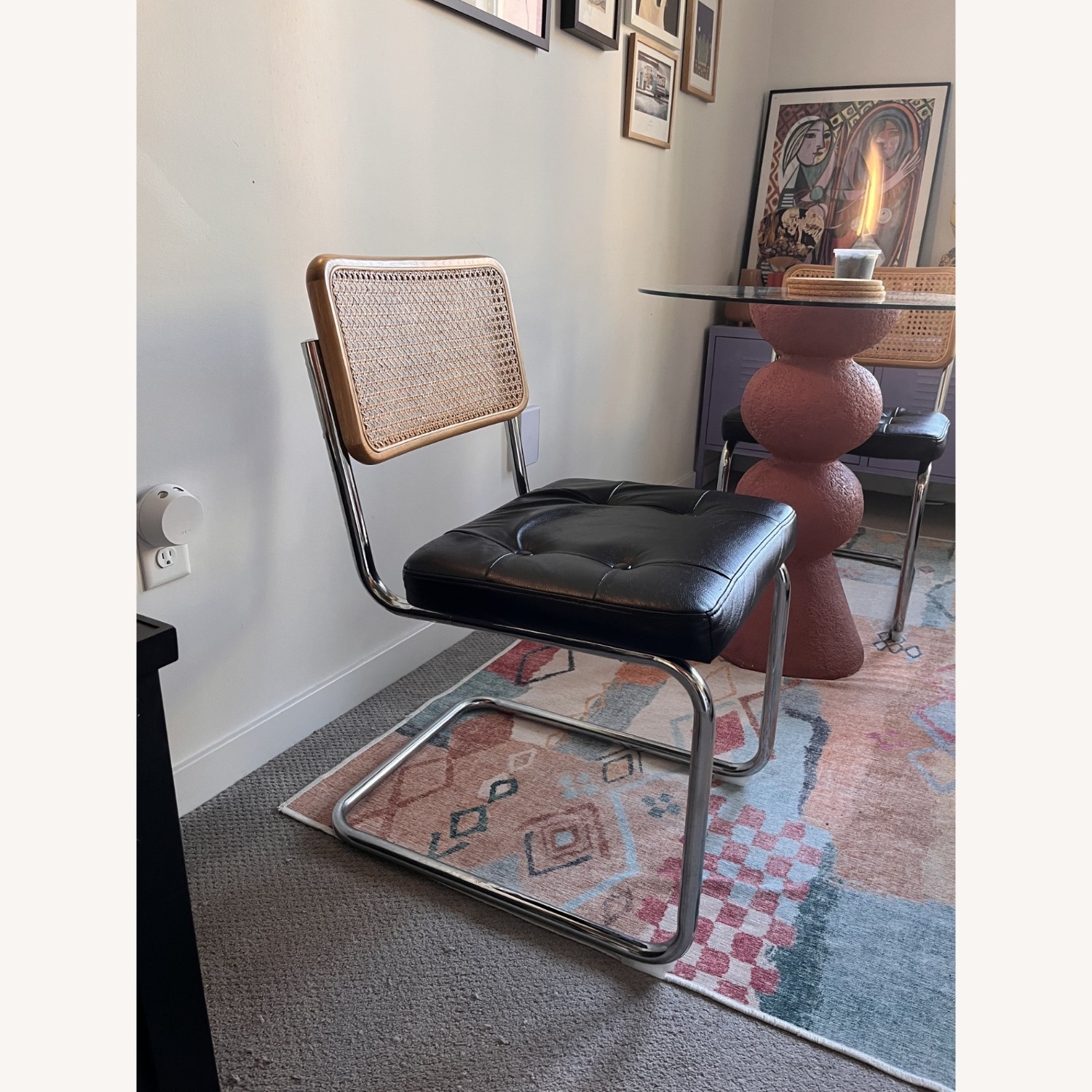 Wayfair Bayou Breeze Black Leather Dining Chairs - image-2