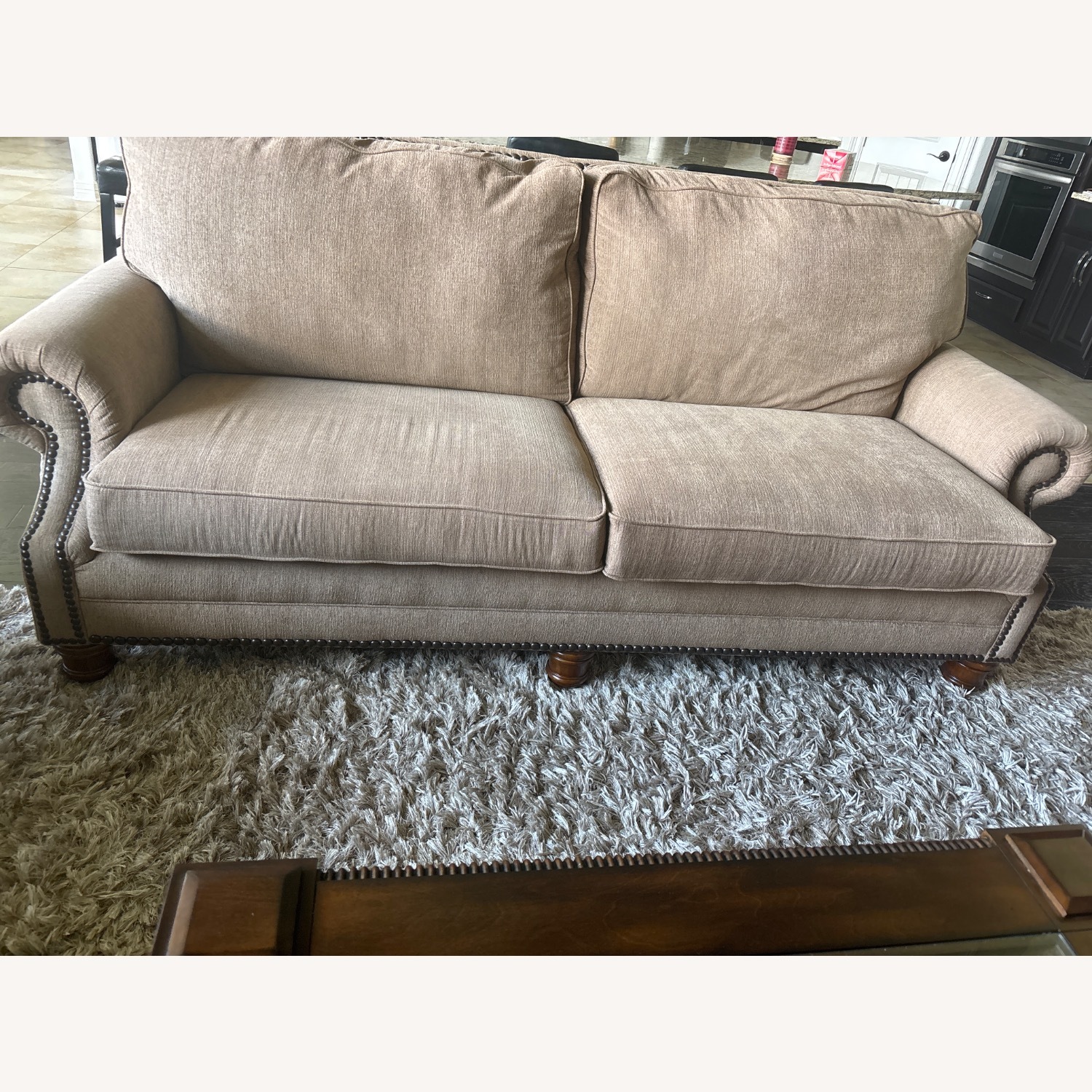 Light Brown 2 Seater Sofa - image-1