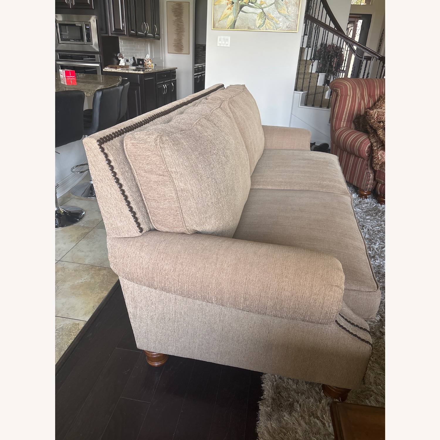 Light Brown 2 Seater Sofa - image-3