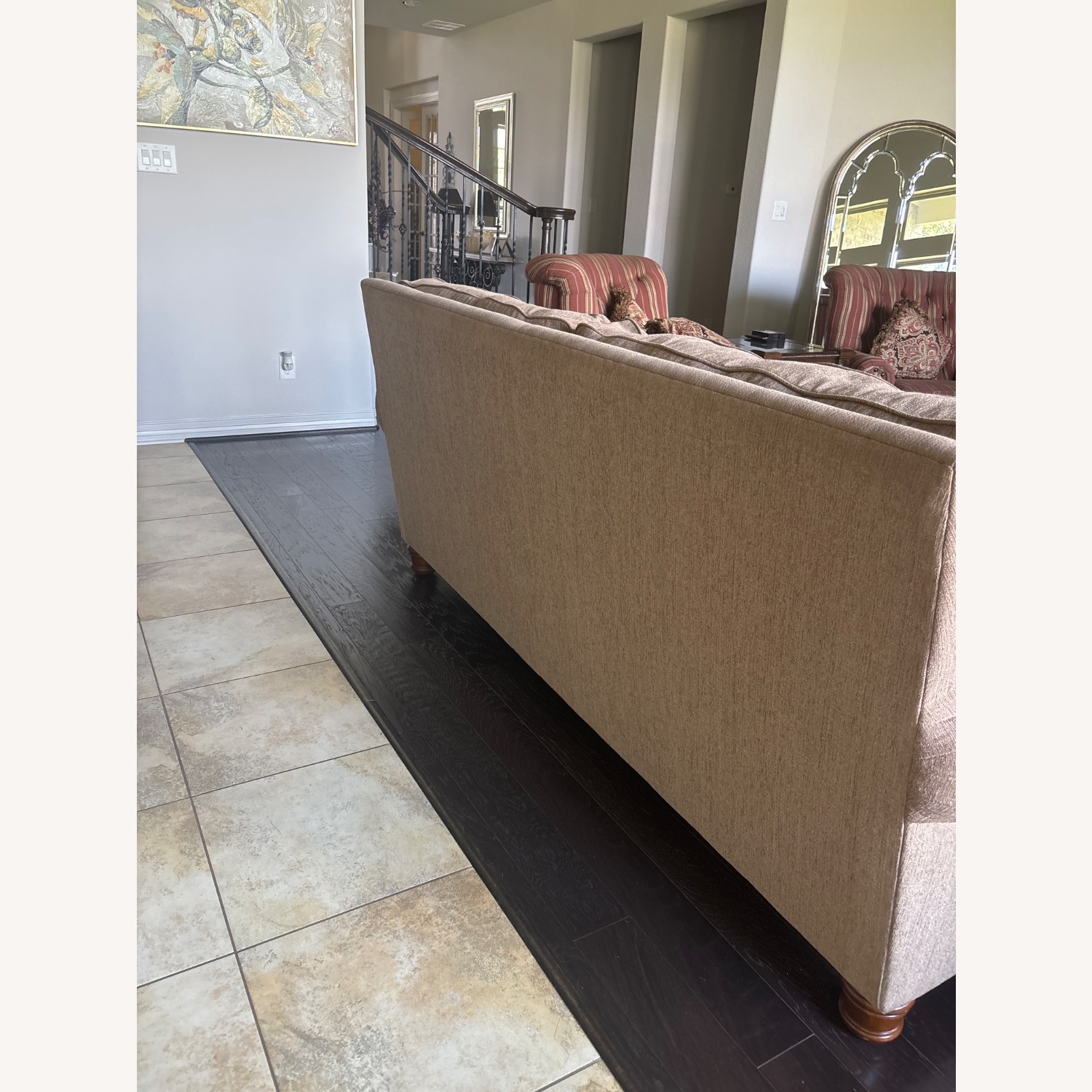 Light Brown 2 Seater Sofa - image-4