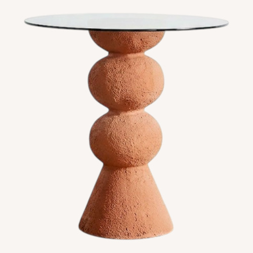 Used Urban Outfitters Orange Concrete Dining Table for sale on AptDeco
