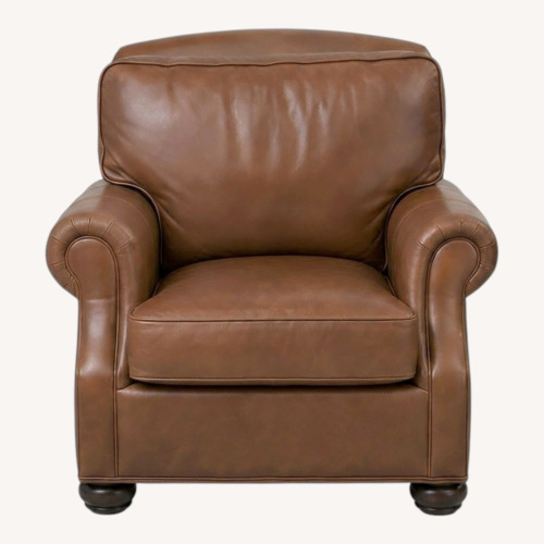 Used Hancock & Moore Leather Chair with Ottoman for sale on AptDeco