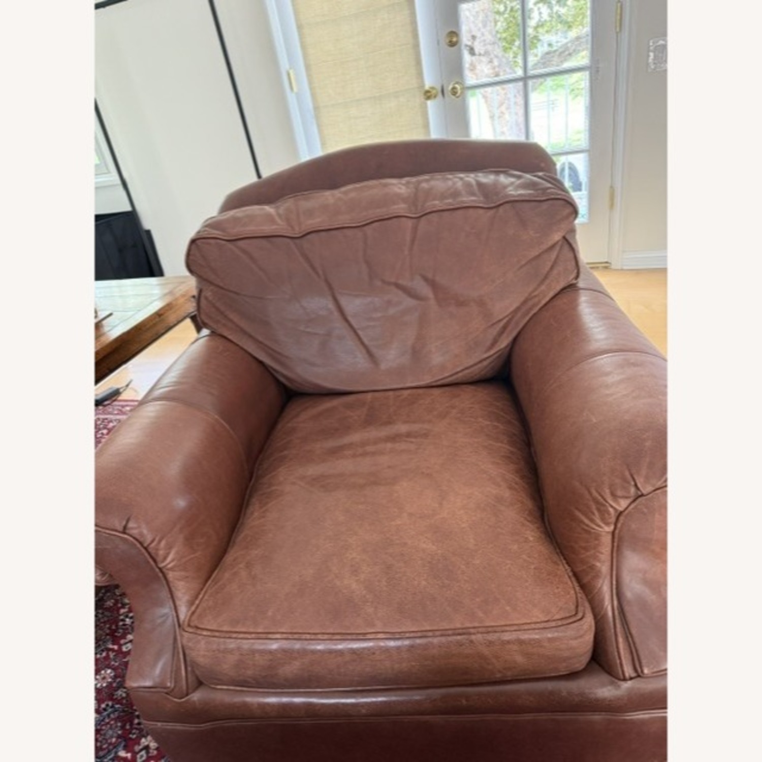 Hancock & Moore Leather Chair with Ottoman - image-3