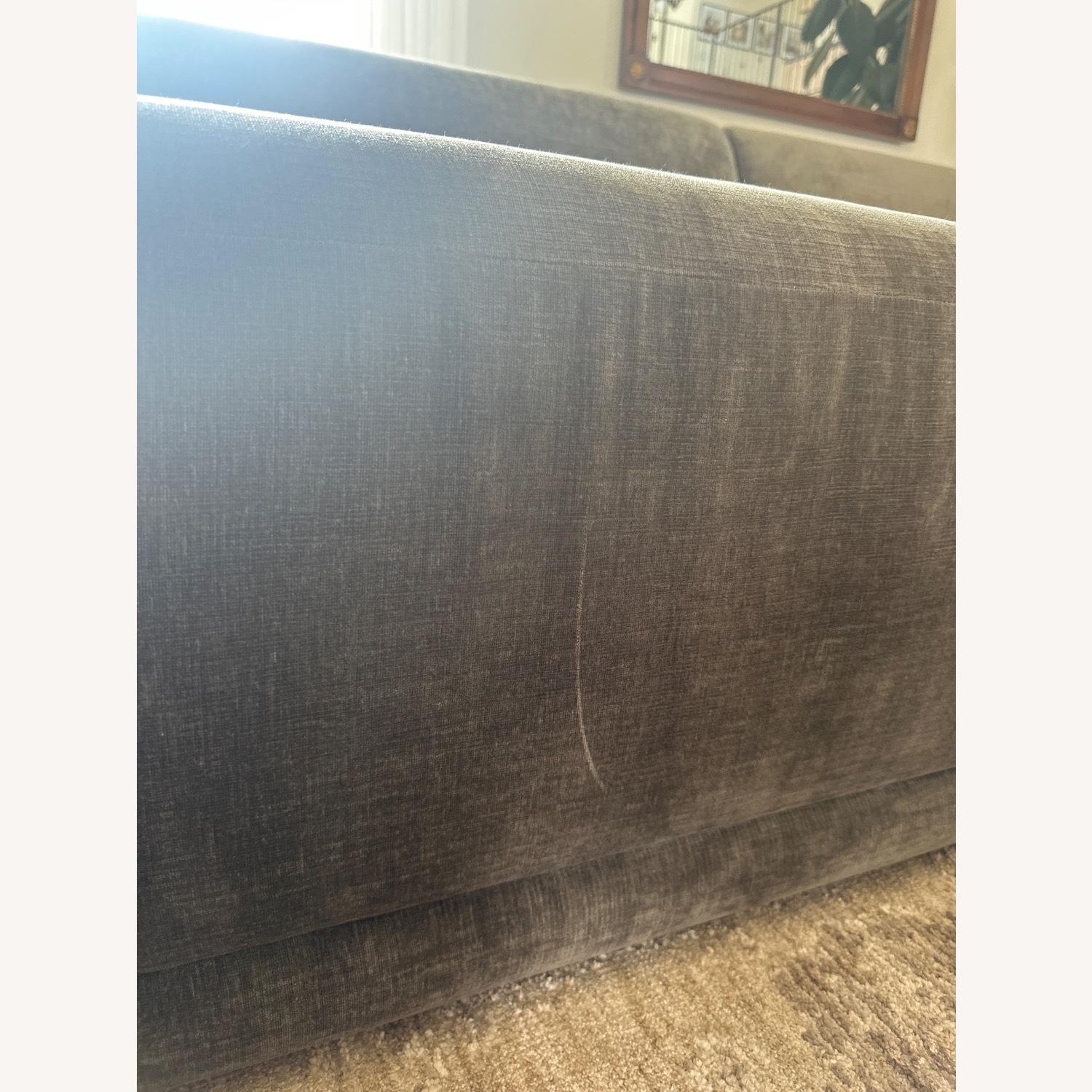CB2 Faible Dark Gray Fabric 3+ Piece Sectional - image-3