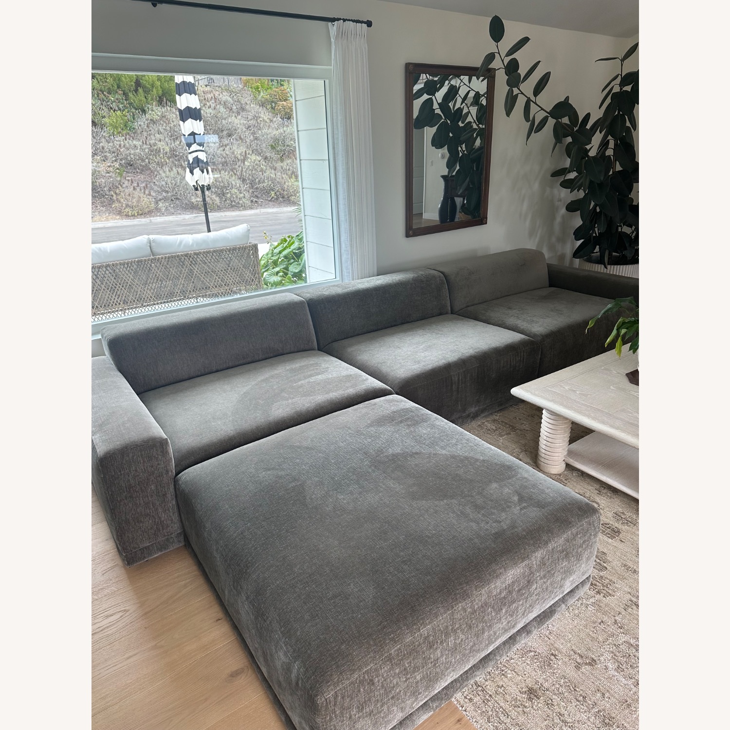 CB2 Faible Dark Gray Fabric 3+ Piece Sectional - image-11