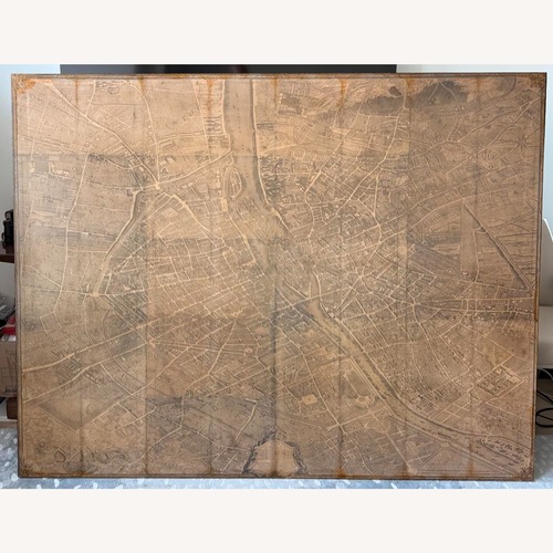 Used Hand Made Numbered Decoupage Map of Old Paris for sale on AptDeco