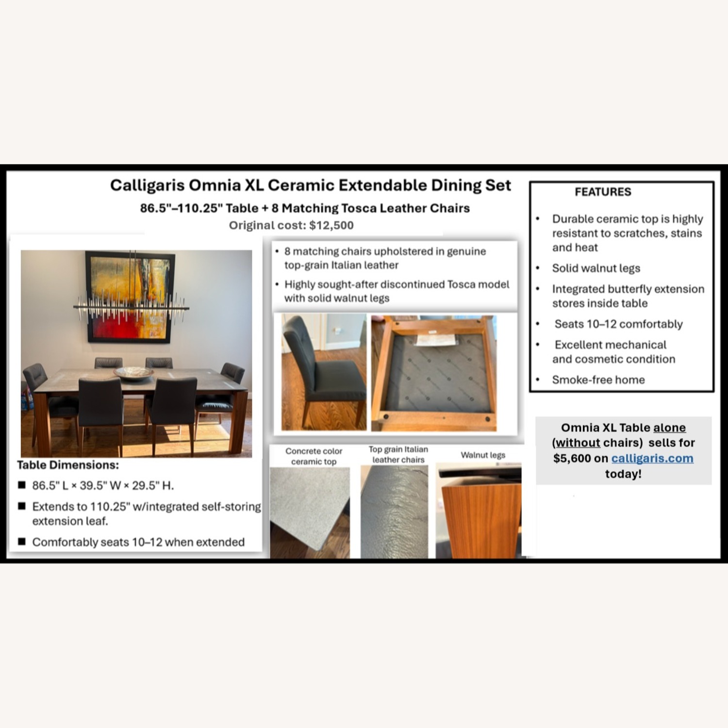 Calligaris Light Gray Dining Sets - image-12
