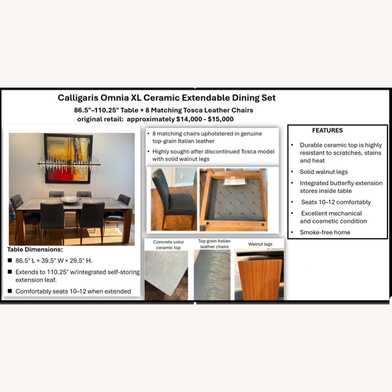 Calligaris Light Gray Dining Sets - image-13
